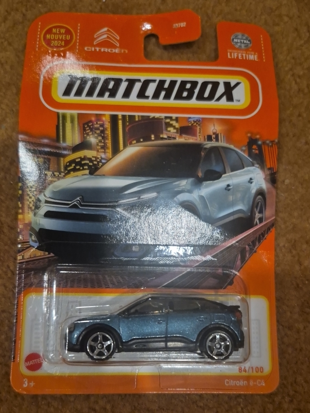Matchbox Citroën ë-C4 Die-Cast Toy Car – Metallic Blue